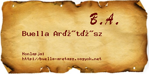 Buella Arétász névjegykártya